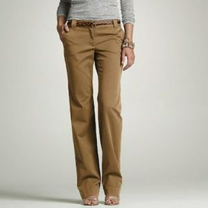 J.Crew City Fit Chino's.  Darker Khaki, size 0